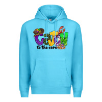 Ocean Blue cajun to the core mardi gras Premium Hoodie - CowGirlArtShop