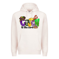 Pale Pink cajun to the core mardi gras Premium Hoodie - CowGirlArtShop