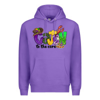 Purple cajun to the core mardi gras Premium Hoodie - CowGirlArtShop