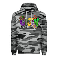 Slate Camo cajun to the core mardi gras Premium Hoodie - CowGirlArtShop