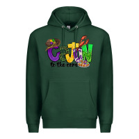 Sports Green cajun to the core mardi gras Premium Hoodie - CowGirlArtShop