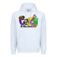 White cajun to the core mardi gras Premium Hoodie - CowGirlArtShop
