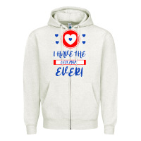 Oatmeal Heather I Have The Best Mom Ever Zipper Hoodie - Bettercallsaul