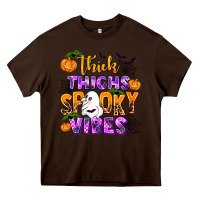 Chocolate Brown thick thighs spooky vibes Heavy Core Tee - AdoDesignShop