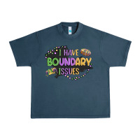 Midnight Navy ı have boundary ıssues Urban Heavy Tee - MaliasSmallBusiness