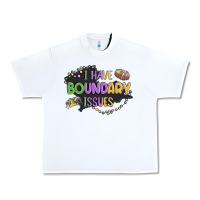 White ı have boundary ıssues Urban Heavy Tee - MaliasSmallBusiness