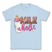 Dusty Blue milkaholic girls Classic Tee - NancyCooperArtShop