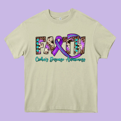 Faith Crohn's Disease Awareness Heavy Core Tee Designed By Jahusdesignshop