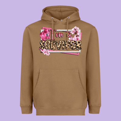 Im A Survivor Cancer Awareness Heavyweight Hoodie Designed By Cowgirlartshop
