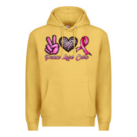 Antique Gold peace love cure Premium Hoodie - JahusDesignShop