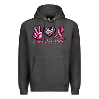 Charcoal Heather peace love cure Premium Hoodie - JahusDesignShop