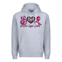 Heather Grey peace love cure Premium Hoodie - JahusDesignShop