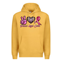 Mustard peace love cure Premium Hoodie - JahusDesignShop