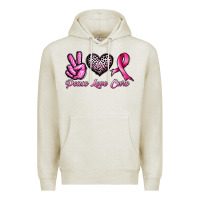 Oatmeal Heather peace love cure Premium Hoodie - JahusDesignShop