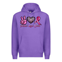 Purple peace love cure Premium Hoodie - JahusDesignShop