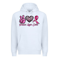 White peace love cure Premium Hoodie - JahusDesignShop