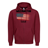 Burgundy Washington Zipper Hoodie - Bettercallsaul