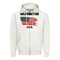 Oatmeal Heather Washington Zipper Hoodie - Bettercallsaul