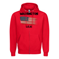 Red Washington Zipper Hoodie - Bettercallsaul
