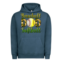 Pigment Midnight Navy Baseball Dad Softball Urban Hoodie - BundleAndBundleShop