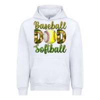 White Baseball Dad Softball Urban Hoodie - BundleAndBundleShop