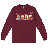 Burgundy Nurse Coffee Cups Long Sleeve Tee - MaliasSmallBusiness