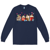Navy Nurse Coffee Cups Long Sleeve Tee - MaliasSmallBusiness