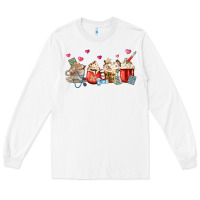 White Nurse Coffee Cups Long Sleeve Tee - MaliasSmallBusiness