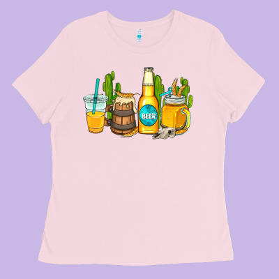 Beer Coffee Cups Ladies Tee Designed By Adodesignshop