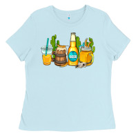 Baby Blue beer coffee cups Ladies Tee - AdoDesignShop