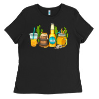 Black beer coffee cups Ladies Tee - AdoDesignShop