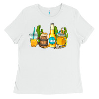 White beer coffee cups Ladies Tee - AdoDesignShop