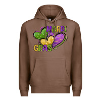 Chestnut mardi gras heart Premium Hoodie - CowGirlArtShop