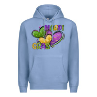 Colony Blue mardi gras heart Premium Hoodie - CowGirlArtShop