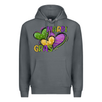 Mardi Gras Heart Premium Hoodie | Teevron