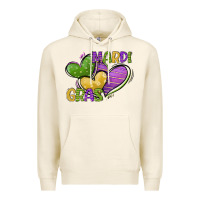 Tofu mardi gras heart Premium Hoodie - CowGirlArtShop