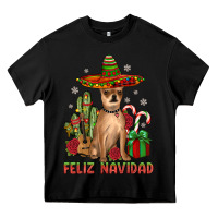 Black Chihuahua feliz navidad Heavy Core Tee - JahusDesignShop