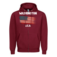 Burgundy Washington Zipper Hoodie - Bettercallsaul