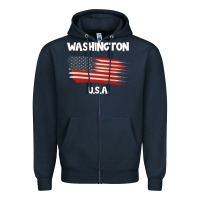 Navy Washington Zipper Hoodie - Bettercallsaul
