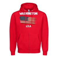Red Washington Zipper Hoodie - Bettercallsaul