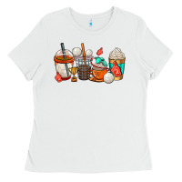 White volleyball coffee cups Ladies Tee - AdoDesignShop