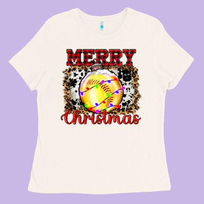 Ornament Merry Christmas Ladies Tee Designed By Ranaportraitstore