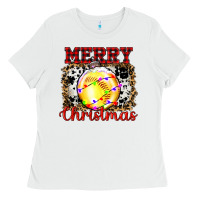 White ornament merry christmas Ladies Tee - RanaPortraitStore