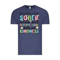 Vintage Denim people dont need to be sober and drugfree to deserve food Vintage Tee - MaliasSmallBusiness