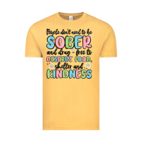 Vintage Mustard people dont need to be sober and drugfree to deserve food Vintage Tee - MaliasSmallBusiness