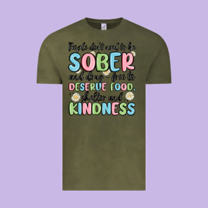 People Dont Need To Be Sober And Drugfree To Deserve Food Vintage Tee Designed By Maliassmallbusiness