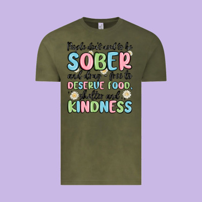 People Dont Need To Be Sober And Drugfree To Deserve Food Vintage Tee Designed By Maliassmallbusiness