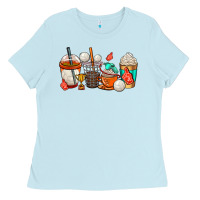 Baby Blue volleyball coffee cups Ladies Tee - AdoDesignShop