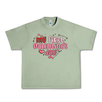 Oil Green my first valentines day Urban Heavy Tee - MaliasSmallBusiness