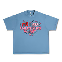 Pebble Blue my first valentines day Urban Heavy Tee - MaliasSmallBusiness